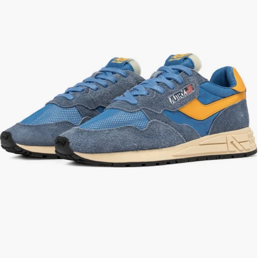 Autry Blue & Yellow Suede Runner Sneakers - Women's - Picture 4 of 6